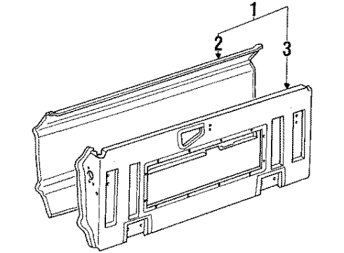 1987 Jeep Cherokee Gate & Hardware Diagram
