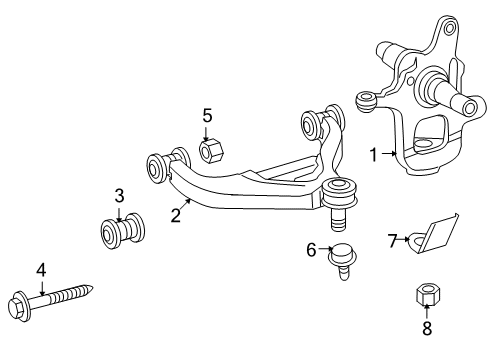2004 Dodge Sprinter 2500 Lower Ball Joint Plate, Front Diagram for 5136122AA