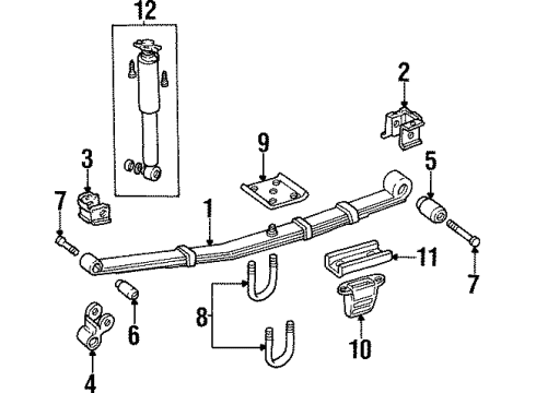 1997 Jeep Cherokee Bumper Bracket Diagram for 52002386