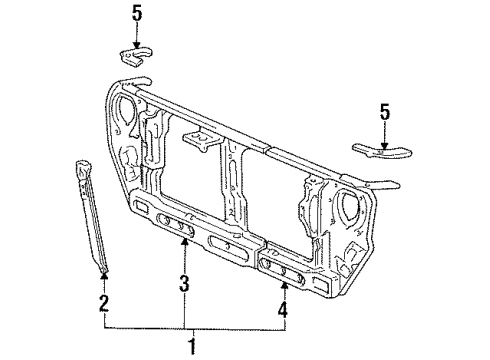 1986 Dodge Colt Radiator Support Diagram