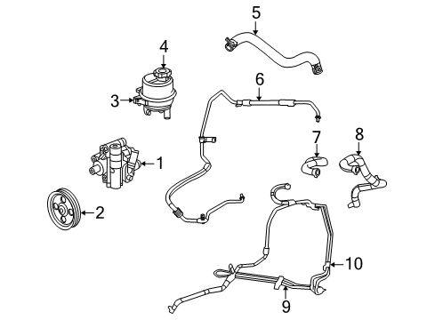 2009 Dodge Journey Return Hose Diagram for 68143979AB