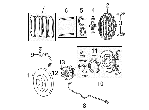 2007 Jeep Grand Cherokee Rotor, Rear Diagram for 52089275AB