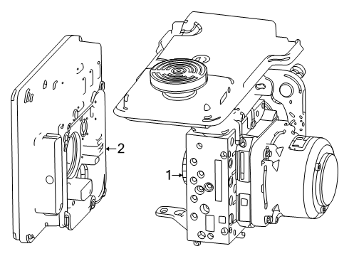2025 Ram 1500 MODULE-ANTI-LOCK BRAKE SYSTEM Diagram for 68710925AB