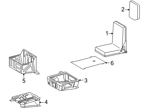 2006 Dodge Sprinter 3500 Headrest, Front Center Diagram for 5104535AA