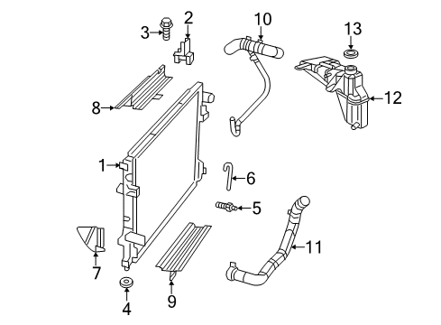 2023 Chrysler 300 Radiator & Components Diagram