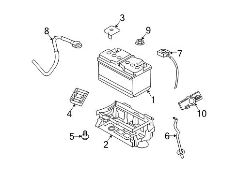 2010 Dodge Challenger Negative Cable Diagram for 4607107AC