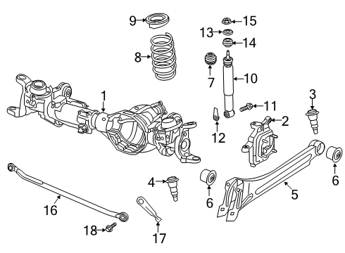 2022 Ram 2500 Trailing Arm, Front Lower Passenger Side Diagram for 68195544AI