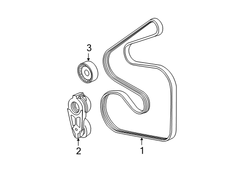 2008 Dodge Grand Caravan Belts & Pulleys Diagram