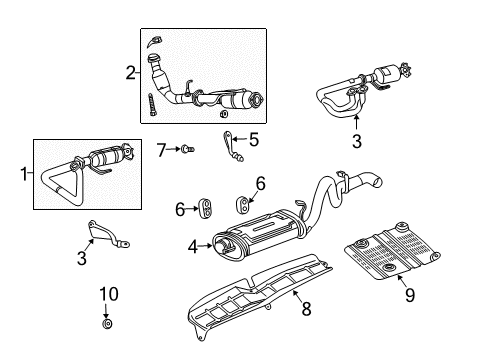 2005 Jeep Wrangler Muffler W/Tpipe Diagram for 56052347AA