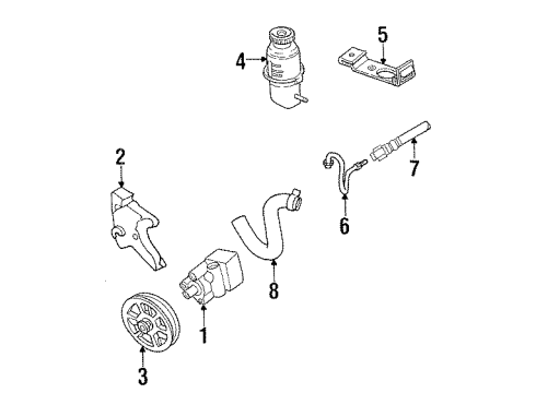 1999 Chrysler LHS P/S Pump & Hoses Diagram 2 - Thumbnail