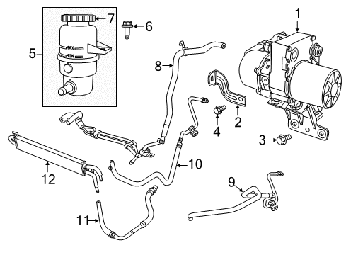 2014 Jeep Grand Cherokee Power Steering Pump Diagram for 5154663AC