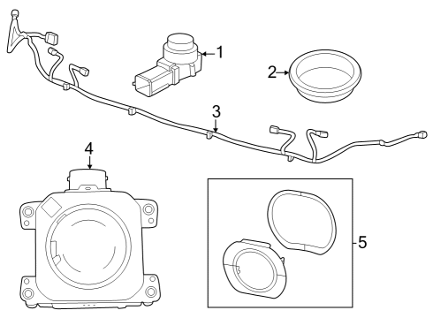 2016 Jeep Grand Cherokee Electrical Components - Front Bumper Diagram 2 - Thumbnail