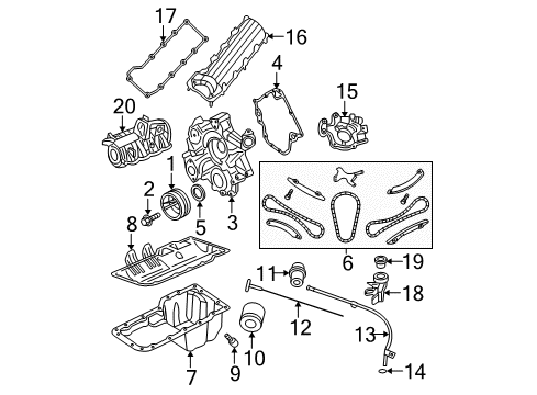 2007 Dodge Durango Crankshaft Damper Bolt, Front Diagram for 6507752AA