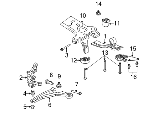 2009 Dodge Avenger Bracket, Front Passenger Side Diagram for 5085864AA