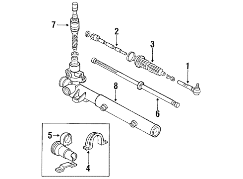 1992 Dodge Daytona Steering Gear Diagram for R0400230