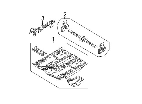 2006 Chrysler PT Cruiser Crossmember, Front Diagram for 5017435AA