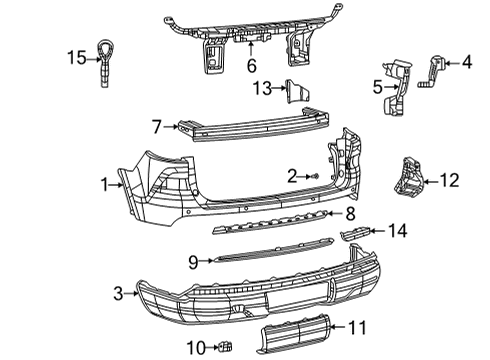 2022 Jeep Grand Cherokee L Lower Cover, Rear Diagram for 68585420AA