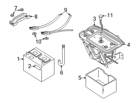 2000 Jeep Wrangler Battery Diagram for 1BPB5800AA