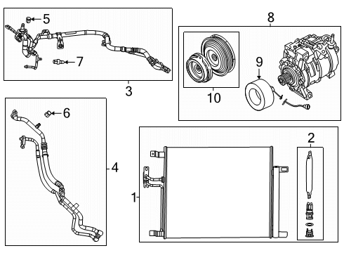 2025 Ram 1500 Condenser - A/C Diagram for 68592058AA
