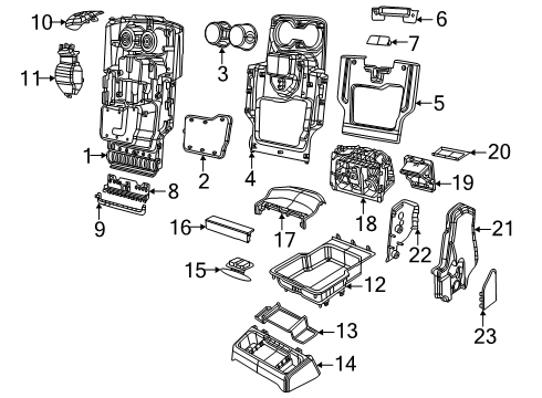 2025 Ram 1500 Insert Panel Diagram for 6MU75TX7AC