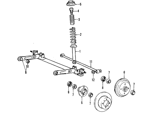 1991 Dodge Colt Wheel Bearing, Rear Outer Diagram for MB515922