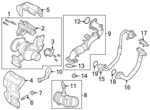 2024 Dodge Hornet Turbocharger Diagram for 68440664AA