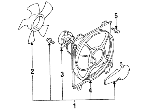 1998 Chrysler Sebring Headlamp Assembly Bolt Diagram for MS240155
