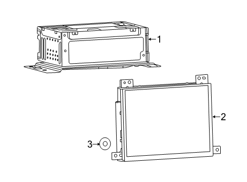 2015 Dodge Dart Display Unit Diagram for 5091143AE