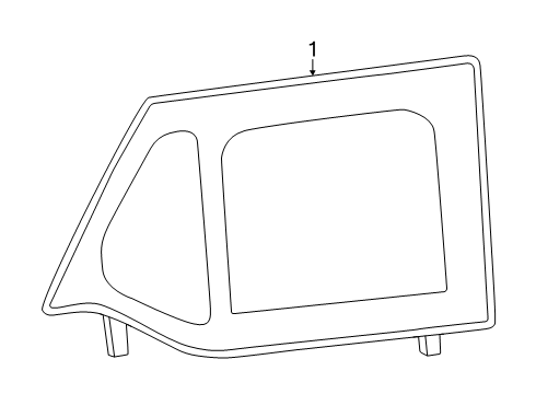 2025 Jeep Wrangler Glass - Rear Door Diagram 2 - Thumbnail