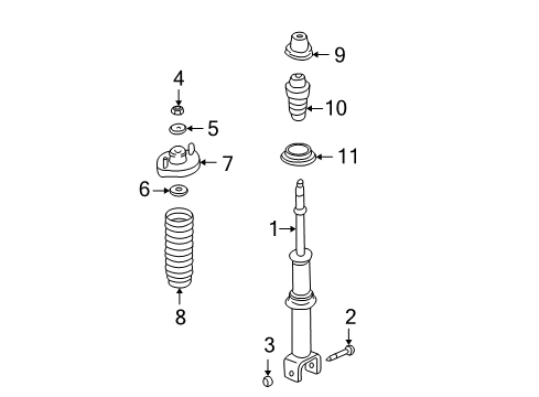 2002 Chrysler Sebring Mount, Rear Diagram for 4879071AE