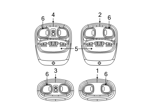 2006 Chrysler Pacifica Lens, Driver Side Diagram for 5096281AA