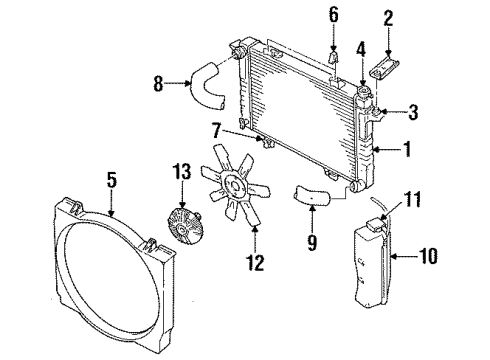 1994 Dodge Ram 2500 Lower Hose Diagram for 52006482AB