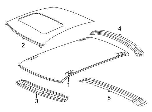 2014 Dodge Charger Rear Header Diagram for 68266980AA