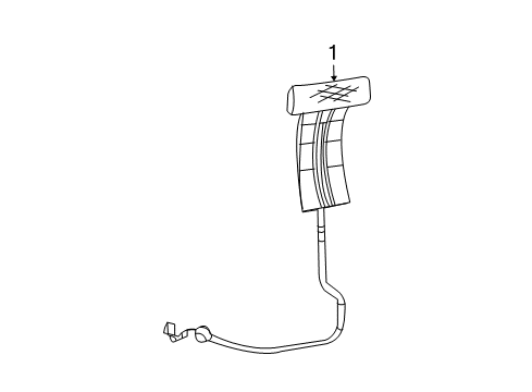 2008 Jeep Wrangler High Mount Lamp, Center Diagram for 68048581AA