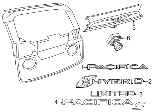 2020 Chrysler Voyager Exterior Trim - Lift Gate Diagram