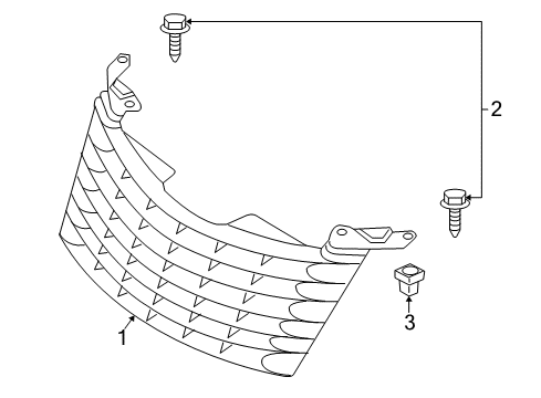 2005 Chrysler PT Cruiser Grille Assembly Nut Diagram for 6035802