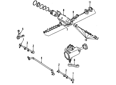 1992 Dodge W150 Overhaul Kit Diagram for J8130157