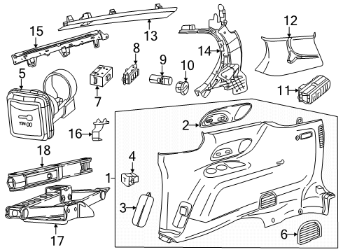 2025 Chrysler Pacifica Inflator - Tire Diagram for 68658554AA