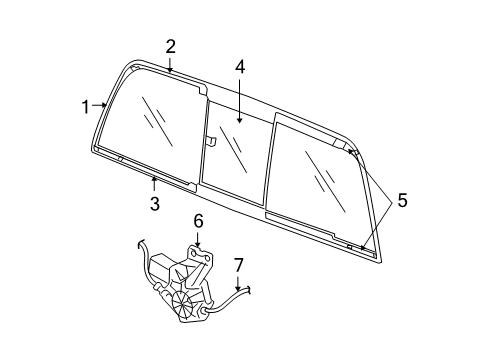 2007 Dodge Ram 1500 Motor, Rear Diagram for 5179975AA