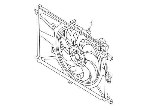 2019 Jeep Renegade Fan Assembly Diagram for 68552370AA