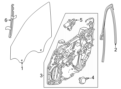 2024 Dodge Hornet Glass - Front Door Diagram