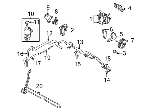 2001 Chrysler Sebring Gear Assembly Mount Bolt Diagram for 6503581