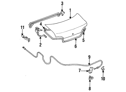 1994 Dodge Colt Lock Diagram for MB819904