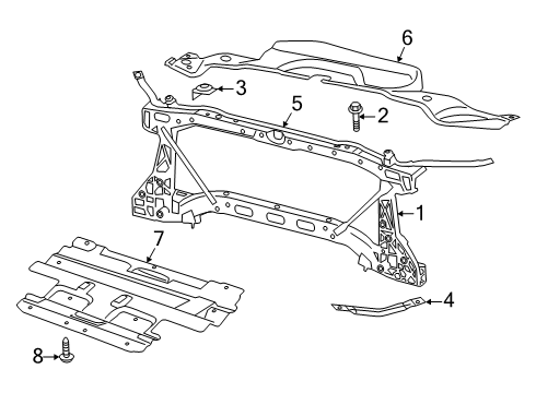 2022 Ram 3500 Radiator Support Diagram