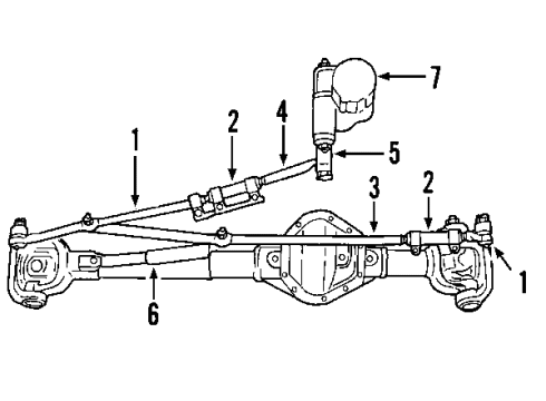 2006 Dodge Ram 1500 Power Steering Pressure Hose Diagram for 68164554AA