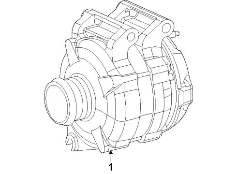 2015 Jeep Cherokee Alternator Diagram for 56029622AC