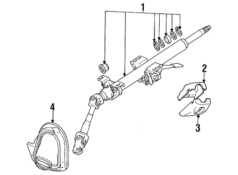 1992 Dodge Colt Shroud, Switches & Levers Diagram
