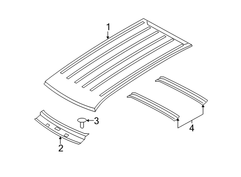 2010 Dodge Nitro Header Panel, Front Diagram for 55360765AA