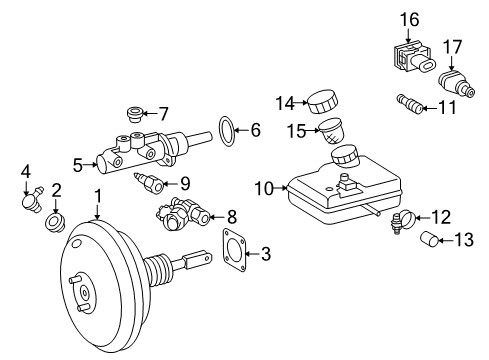 2004 Dodge Sprinter 2500 Master Cylinder Seal Diagram for 5103637AA