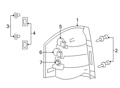 2010 Jeep Patriot Tail Lamp Assembly Diagram for 5160365AG